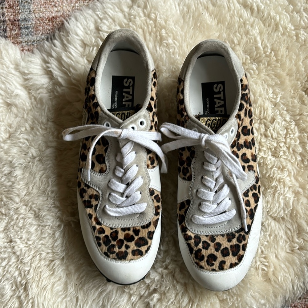 Golden goose star land leopard trainer shoes - size 39